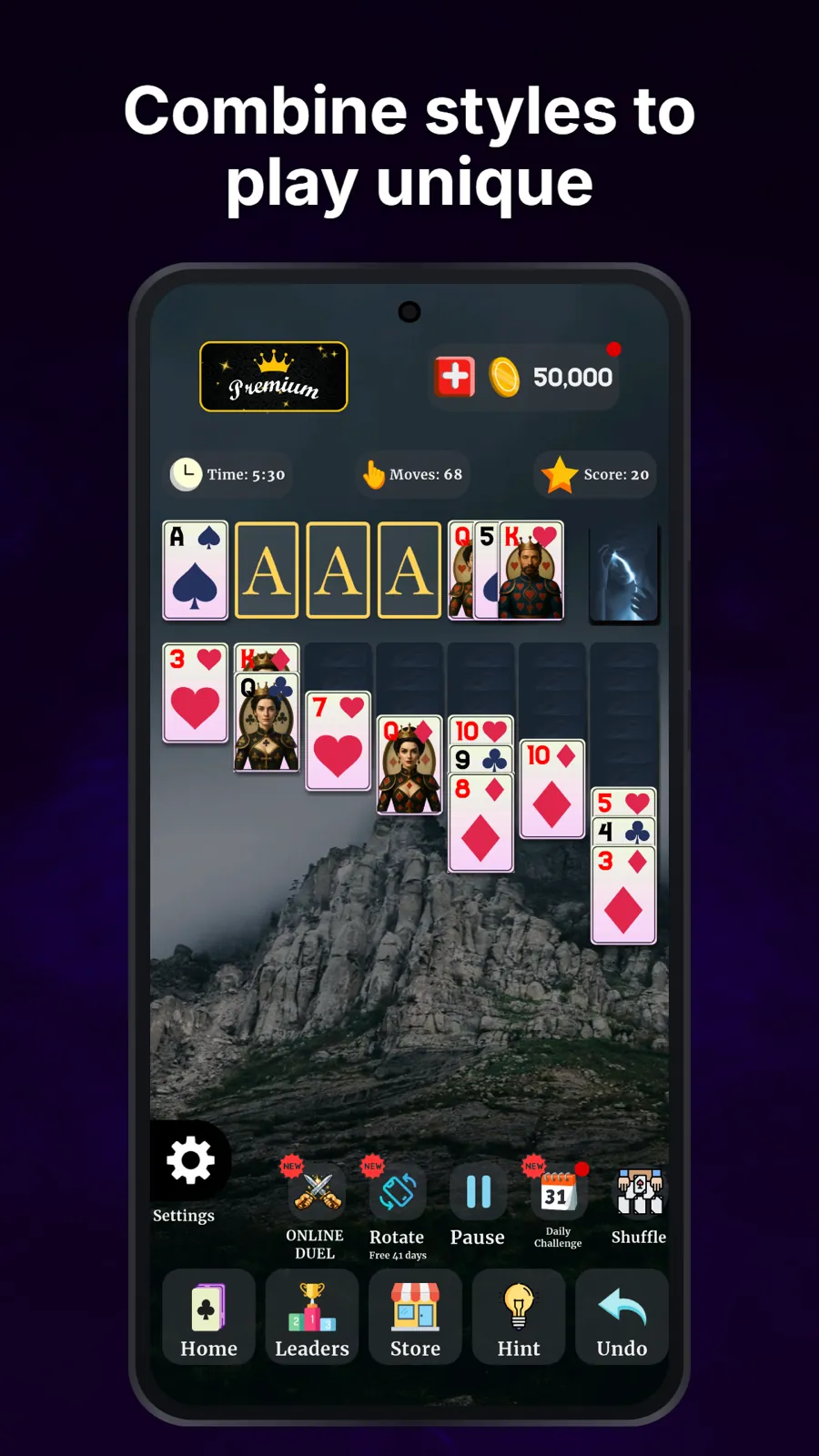 Solitaire Dark screenshot 1